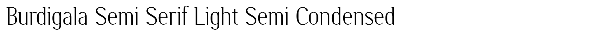 Burdigala Semi Serif Light Semi Condensed image